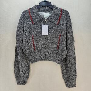 ASTA RESORT WOMEN'S MEDIUM VOYAGER BOMBER JACKET MADE IN PORTUGAL BLACK MELANGE